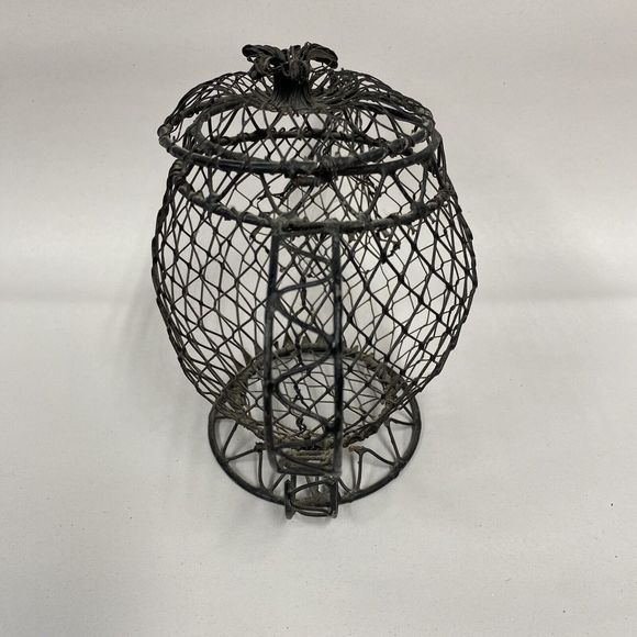 Vtg Chicken Wire Teapot Form Farmhouse Country Rustic Primitive Decor - AS IS - Picture 4 of 11